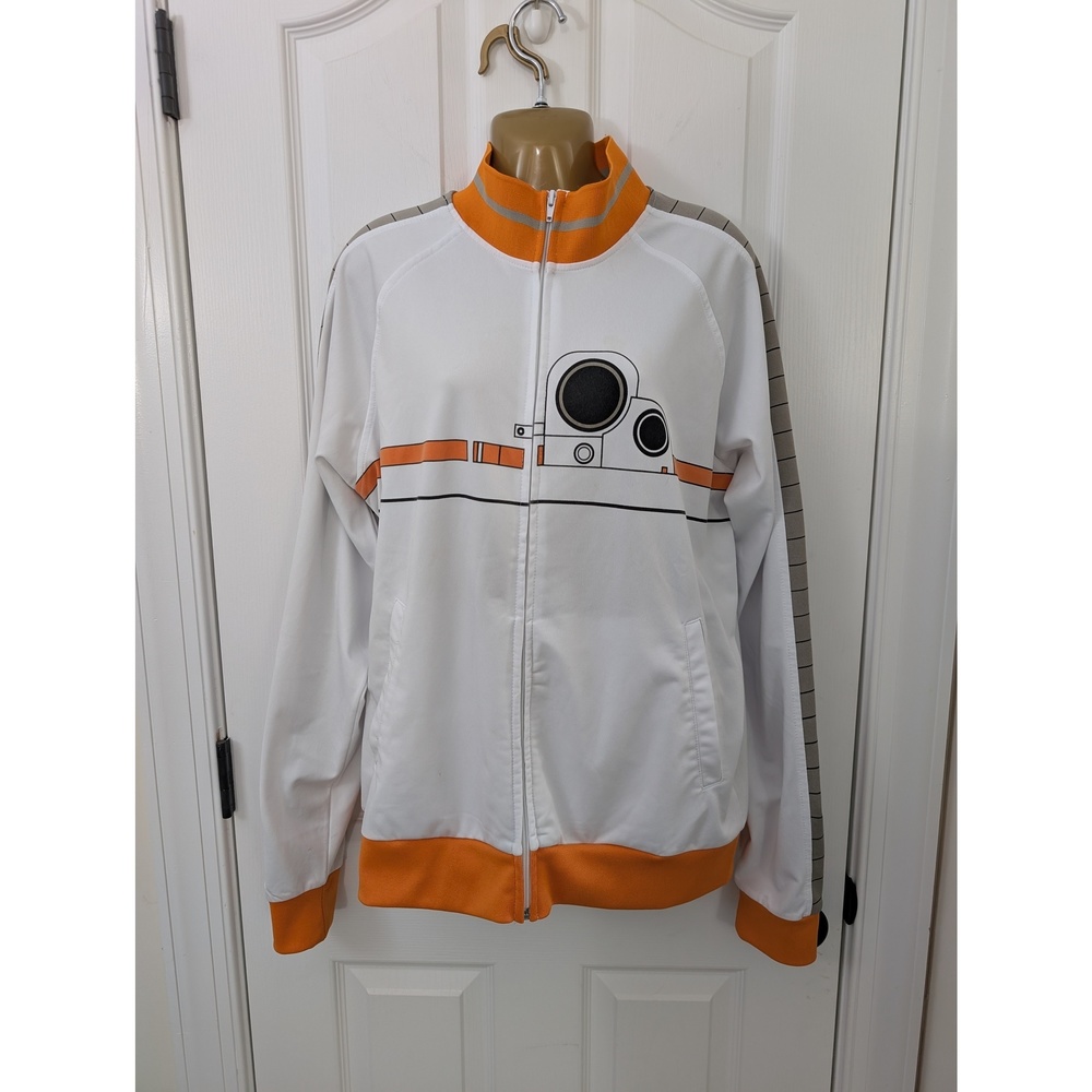 THINK GEEK Track Jacket STAR WARS BB-8 Sz L White - Picture 6 of 9